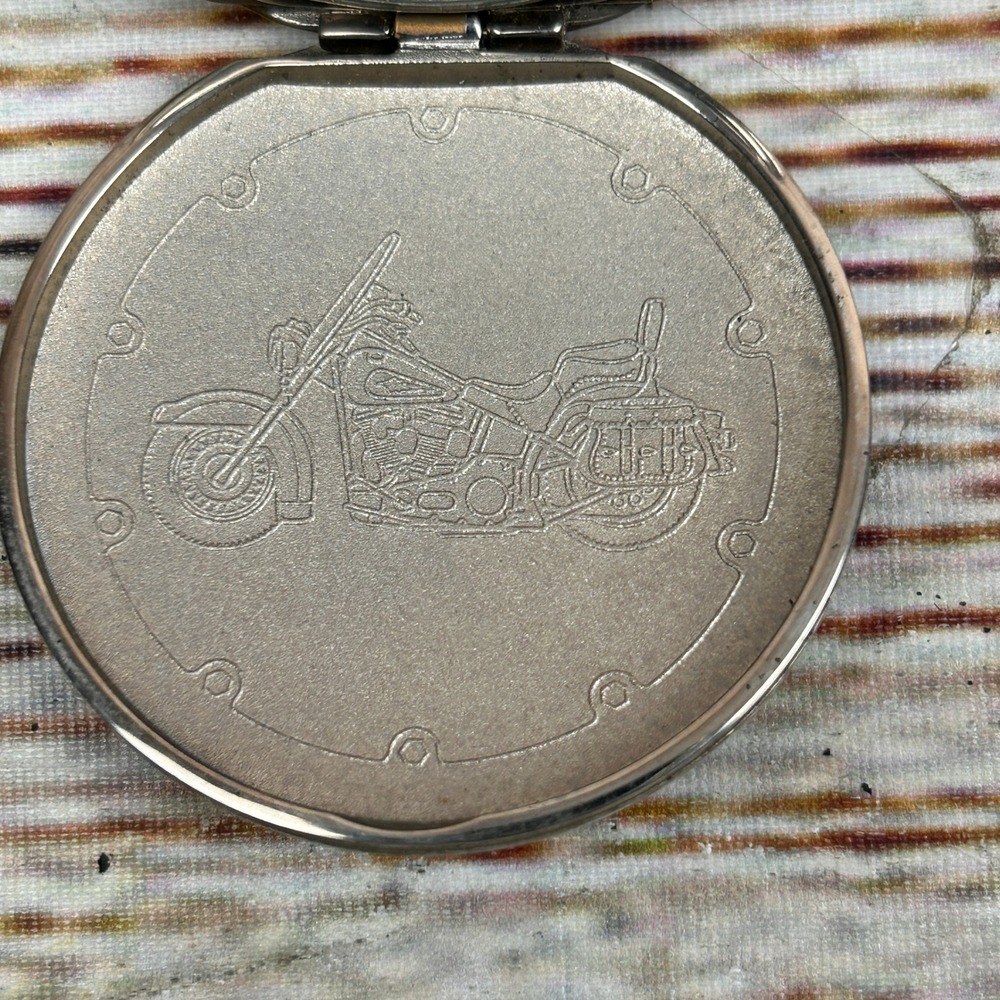 Harley Davidson Heritage Softail Pocket Watch w Chain Eagle Charm and Pouch
